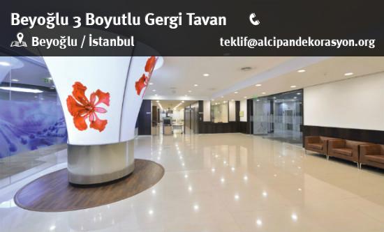 Beyoğlu 3 Boyutlu Gergi Tavan Uygulama Çözümleri